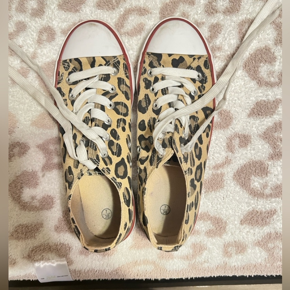 Amazon converse inspired cheetah print shoes